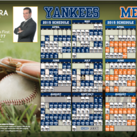 Photo of 2015 Mets and Yankees Schedule