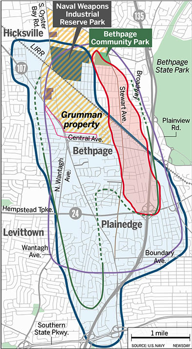 Bethpage Plume Map